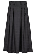 Eloracc Check Pleat Skirt 500308 | Dark Grey | Co'couture