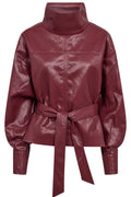 Gittcc Funnel Neck Blouse 500322 | Berry Red | Co'couture