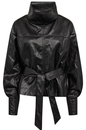 Gittcc Funnel Neck Blouse 500322 | Black | Co'couture