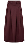 Terrycc Pleat Skirt 500363 | Wine Red | Co'couture