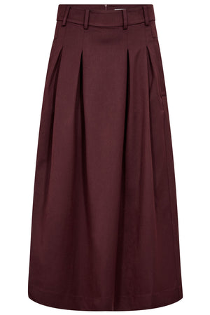 Terrycc Pleat Skirt 500363 | Wine Red | Co'couture