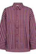 Reneecc Check Cuff Shirt 500375 | Berry Red | Co'couture
