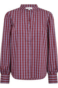 Reneecc Check V Shirt 500376 | Berry Red | Co'couture