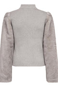 Elisabethcc Fur Mix Rib Knit 500384 | Light Grey | Co'couture