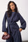 Lunacc Tie Blouse 500386 | Navy | Co'couture