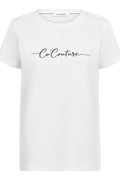 Signature Script Tee 500410 | White | Co'couture