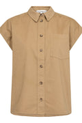 Evelyncc Slit Back Ss Shirt | Sand | Skjorte fra Co'couture