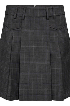 Eloracc Pocket Pleat Mini Skirt 500436 | Dark Grey | Co'couture
