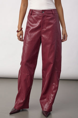 41003 Gittcc Pant 500444 | Berry Red | Co'couture