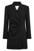Volacc Pleat Blazer Dress | Black