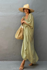 Pacific Dress | Army | Oversize kjole med bindebånd fra Statebird