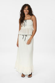 Ariella Crepe Skirt | Creme | Nederdel fra Neo Noir