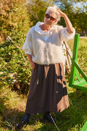 Sleeveless vest in 80% kid mohair V7485 | Beige | Strik fra Atelier C