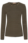 Langarm-T-Shirt | Schwarz/Gold | T-Shirt von Marta du Chateau