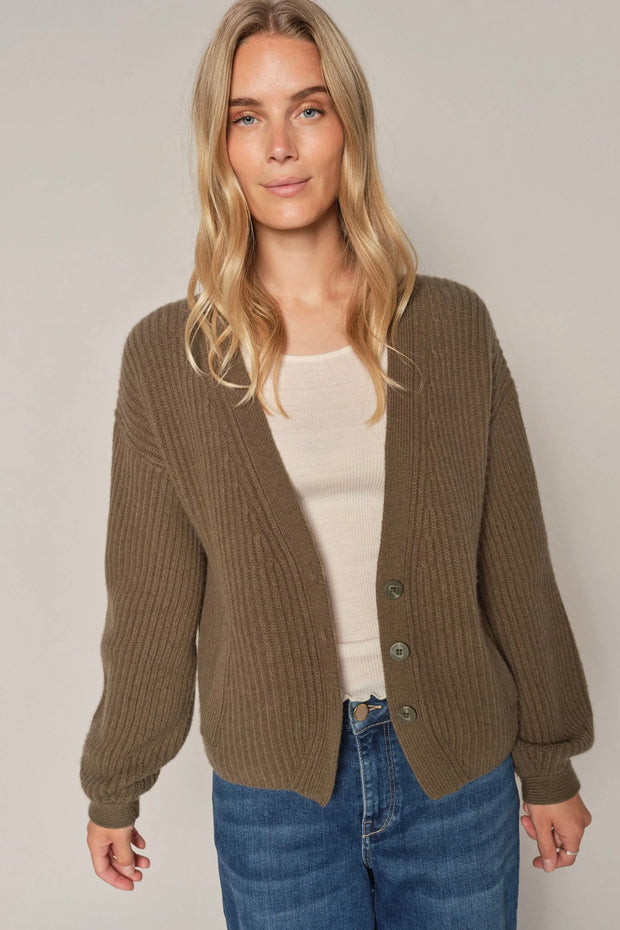 Wynter V-neck Knit Cardigan   | Sea Turtle | Strik fra Mos Mosh