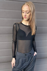 Nola Mesh | Black | Mesh bluse fra Statebird