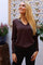 Vivi Ls Vneck Pullover | Brown | Bluse fra Liberté