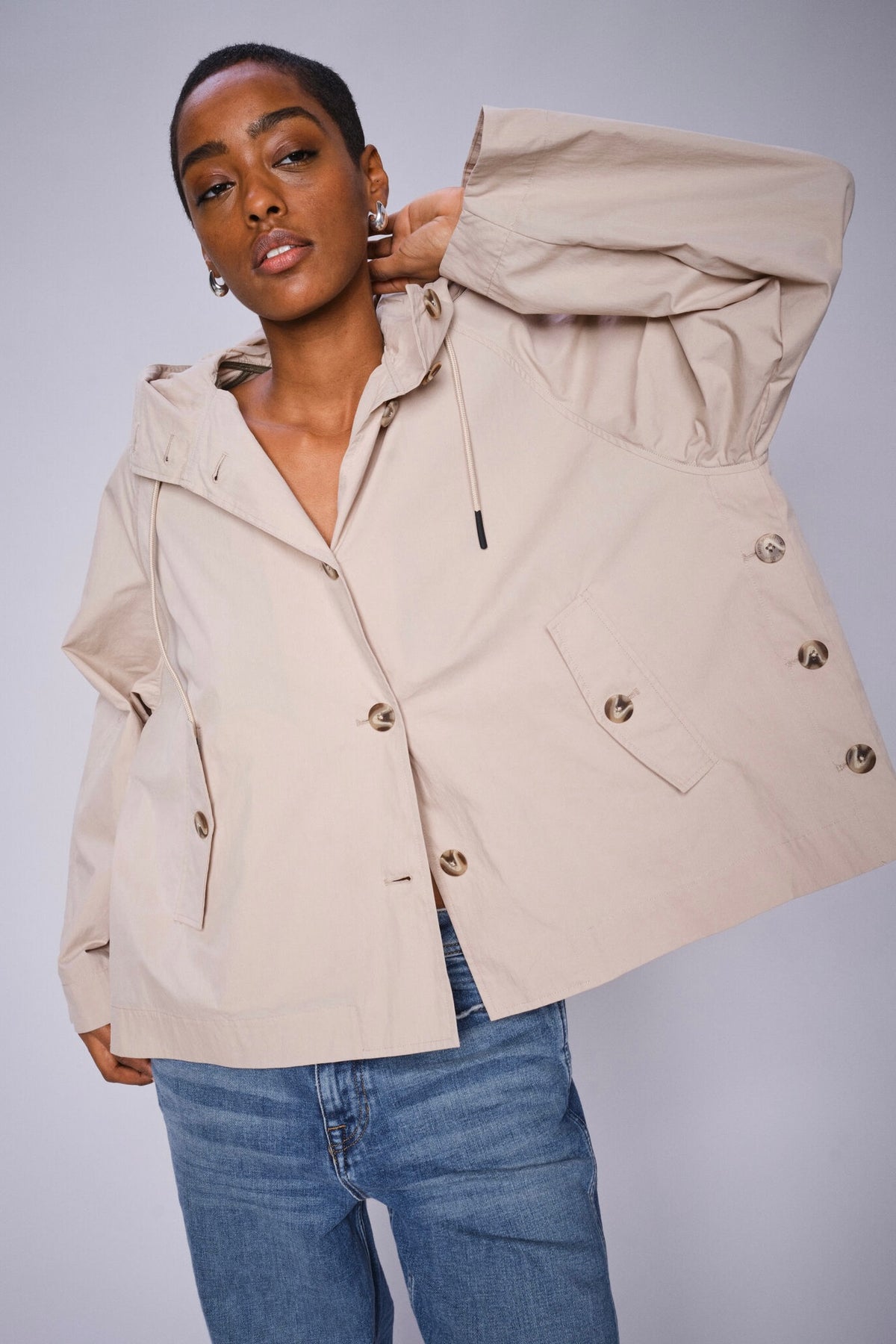 Mos Mosh Jakke | Feather Gray | MMSheena Short Jacket – Lisen.dk