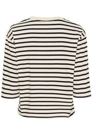 Brooklyn Tee | Beige/Black | T-shirt fra Marta du Chateau