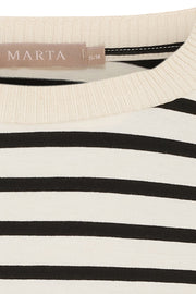 Brooklyn Tee | Beige/Black | T-shirt fra Marta du Chateau