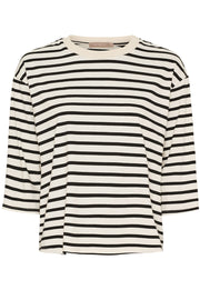 Brooklyn Tee | Beige/Black | T-shirt fra Marta du Chateau