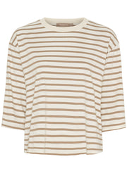 Brooklyn Tee | Beige/Fango | T-shirt fra Marta du Chateau