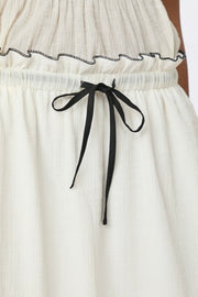 Ariella Crepe Skirt | Creme | Nederdel fra Neo Noir