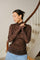 Liza Laceflower Blouse | Chocolate Brown | Bluse fra Neo Noir