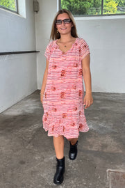 Sunrise Crop TieCC Line Dress | Bubblegum | Kjole fra Co'couture