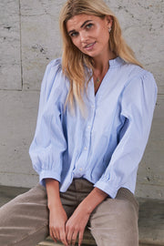 Barba Stripe Shirt | Light Blue | Skjorte fra Neo Noir