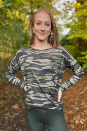 Alma Ls Top | Dusty Camo | Bluse fra Liberté