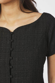 Tango Boucle Top | Black | Bluse fra Neo Noir