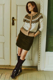 Novala Cardigan 206811 | Moonbeam Mel W Kombu Green Mel | Cardigan fra Freequent