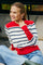 Katie Pullover 207512 | True Red W. Star Off-White | Strik fra Freequent