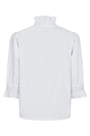 Briony C Poplin Blouse | White | Bluse fra Neo Noir