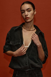 HNice Drapy Shirt  | Black | Skjorte fra HEYANNO