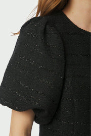 Anela Boucle Blouse | Black | Bluse fra Neo Noir