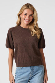 Missy Knit Tee 161927 | Brown Melange | Knitwear fra Neo Noir