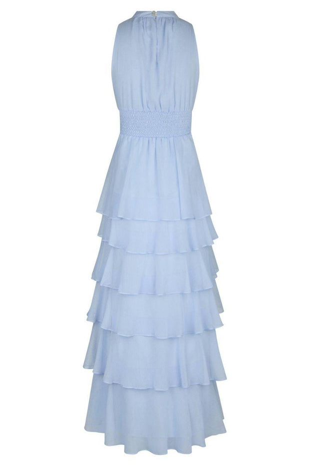 Marli Solid Chiffon Dress | Light Blue | Kjole fra Neo Noir