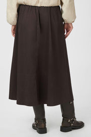 Yara Poplin Skirt | Chocolate Brown | Nederdel fra Neo Noir