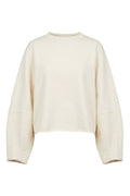 Scuba Pleated Sweatshirt | Cream