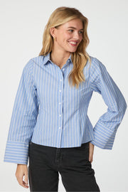 Rosa Stripe Shirt | Blue | Skjorte fra Neo Noir