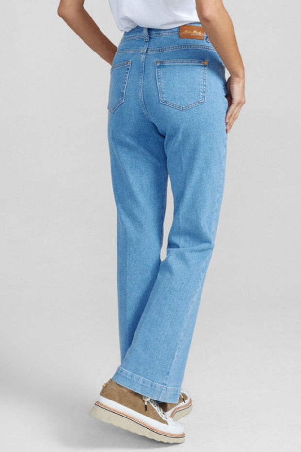 Snavset Vilje krølle Mos Mosh Jeans | Light Blue | Jessica Kyoto Flare Jeans – Lisen.dk