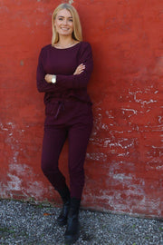 Alma Ls Top (Fleece) | Bordeaux | Bluse fra Liberté