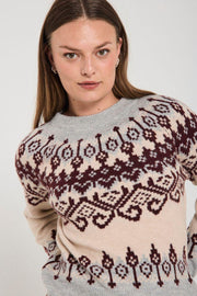 Merla Pullover 206760 | Moonbeam Mel W Med Grey Mel | Strik fra Freequent