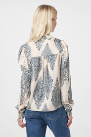 Rosslyn Paisley Drop Blouse | Creme | Bluse fra Neo Noir