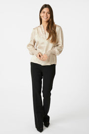 Landa Leo Jacquard Blouse | Champagne | Bluse fra Neo Noir