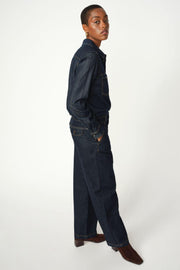 Natalie Denim Shirt | Dark Blue | Skjorte fra Mos Mosh