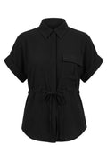 SS Linen Shirt | Black | Skjorte fra Atelier C – nedsat