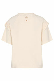 Nala Flounce Tee | Pearled Ivory | T-shirt fra Mos Mosh